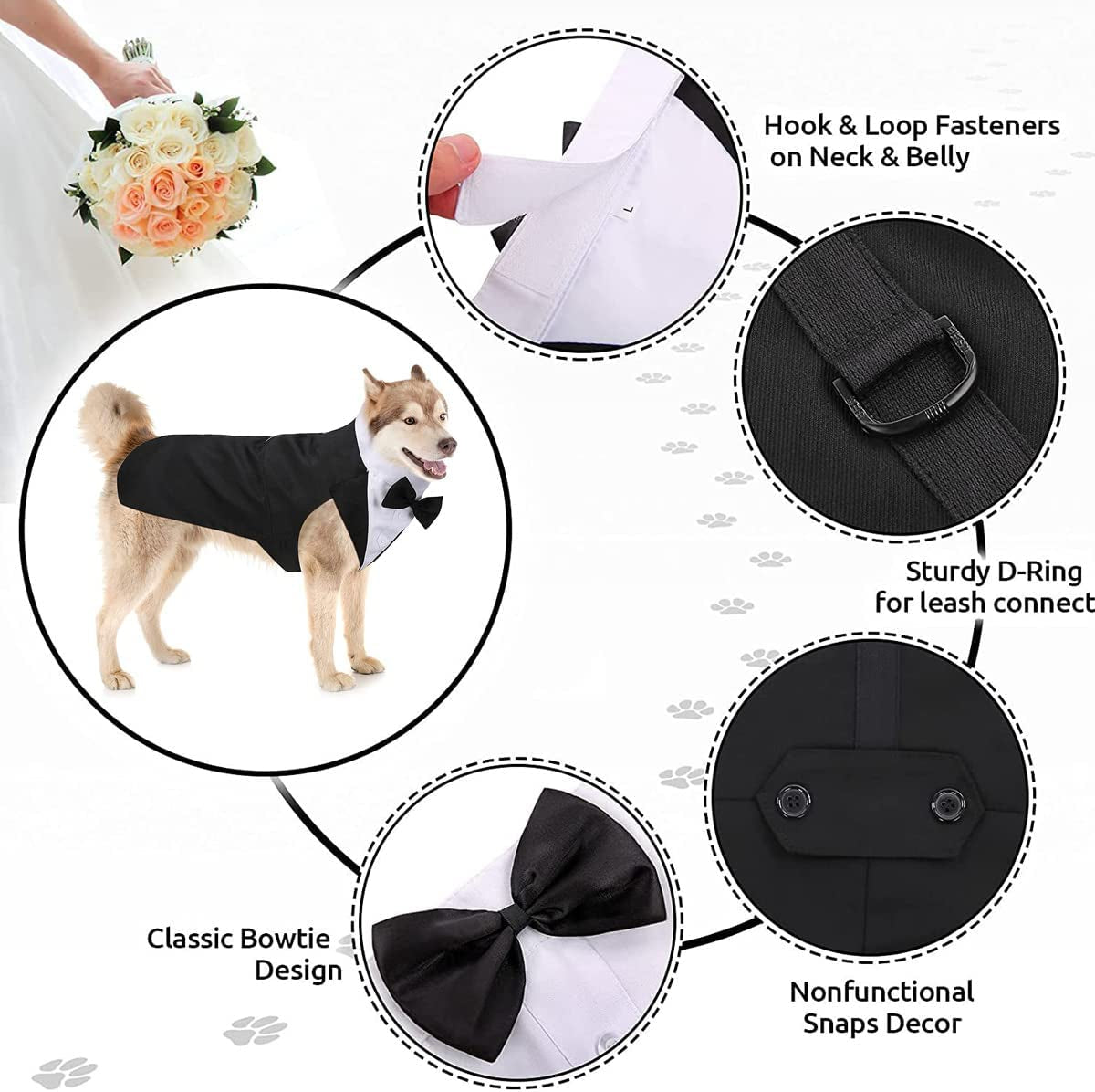 XL Dog Tuxedo Set
