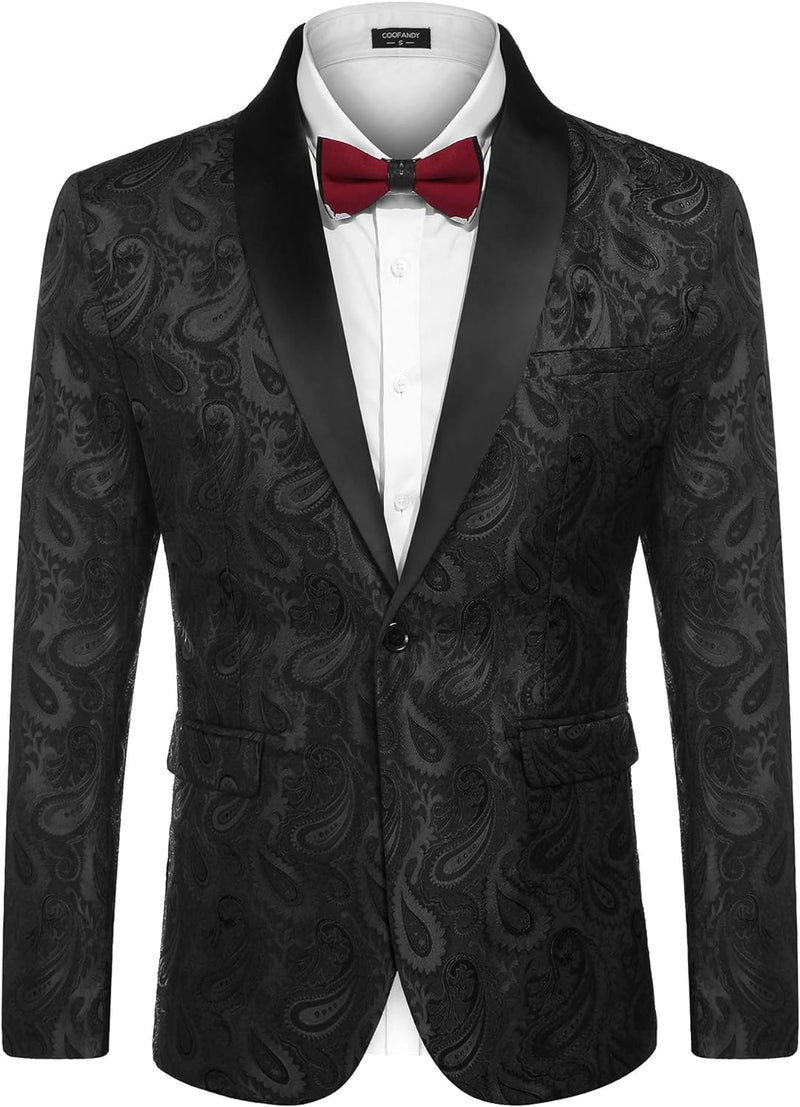 Floral Tuxedo Blazer Jacket