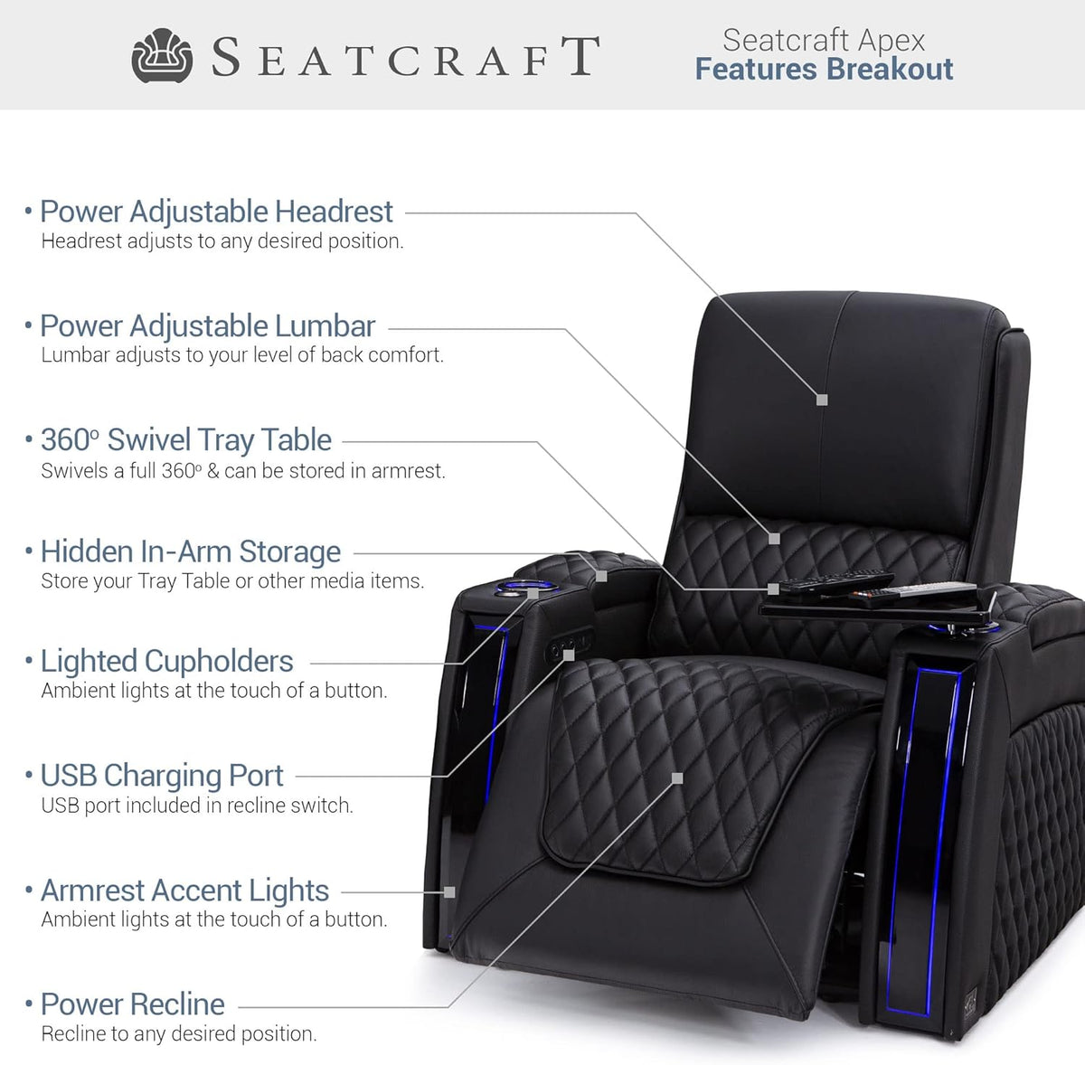 Italian leather Luxury Recliner