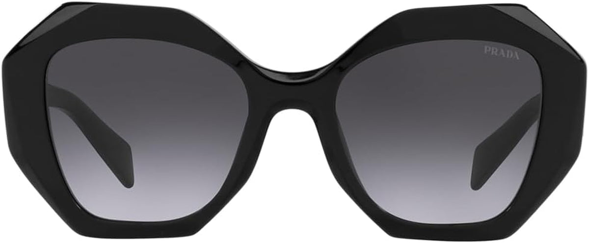 Prada PR 16WS 1AB5D1 Black Plastic Geometric Sunglasses Grey Gradient Lens