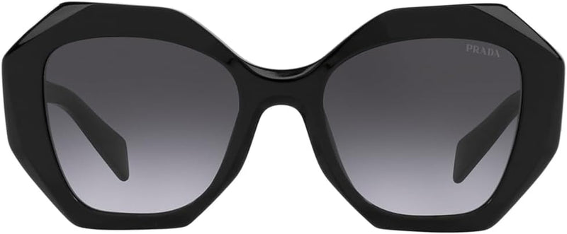 Prada PR 16WS 1AB5D1 Black Plastic Geometric Sunglasses Grey Gradient Lens