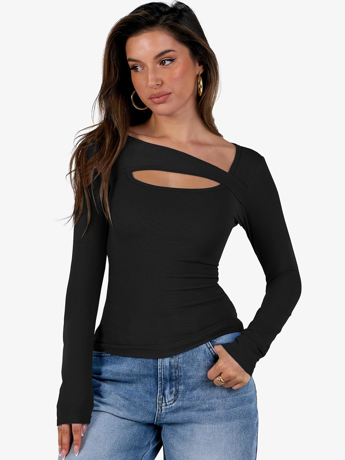 Alluring Long Sleeve Slim Fit Top