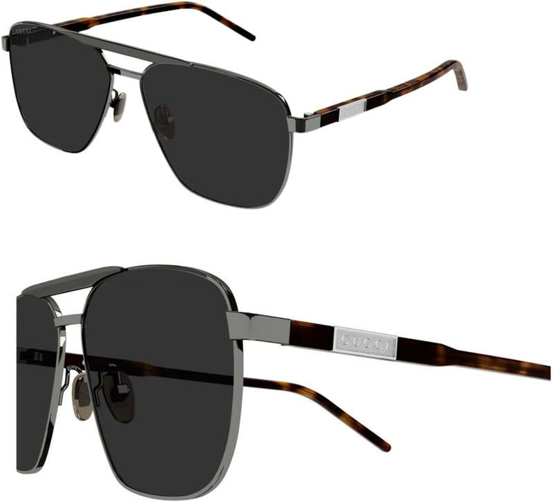 Gucci Gunmetal Frame and Grey Lense Non-polarized Sunglasses 58MM