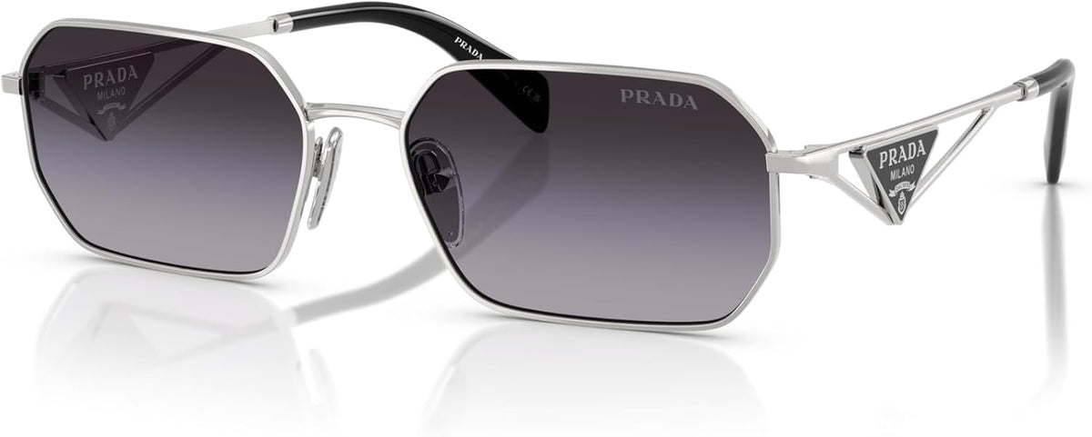 Prada Grey Gradient Geometric Ladies Sunglasses 58MM