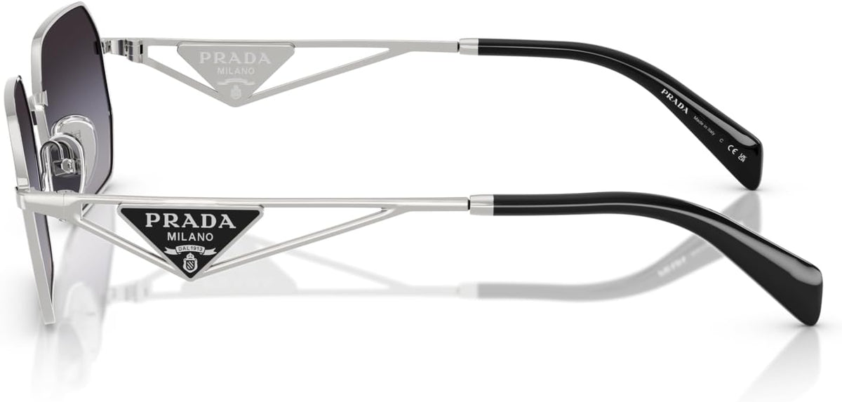 Prada Grey Gradient Geometric Ladies Sunglasses 58MM