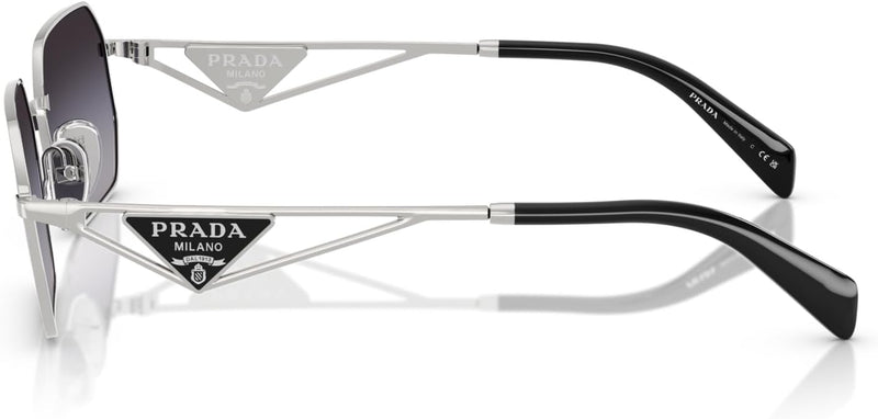 Prada Grey Gradient Geometric Ladies Sunglasses 58MM