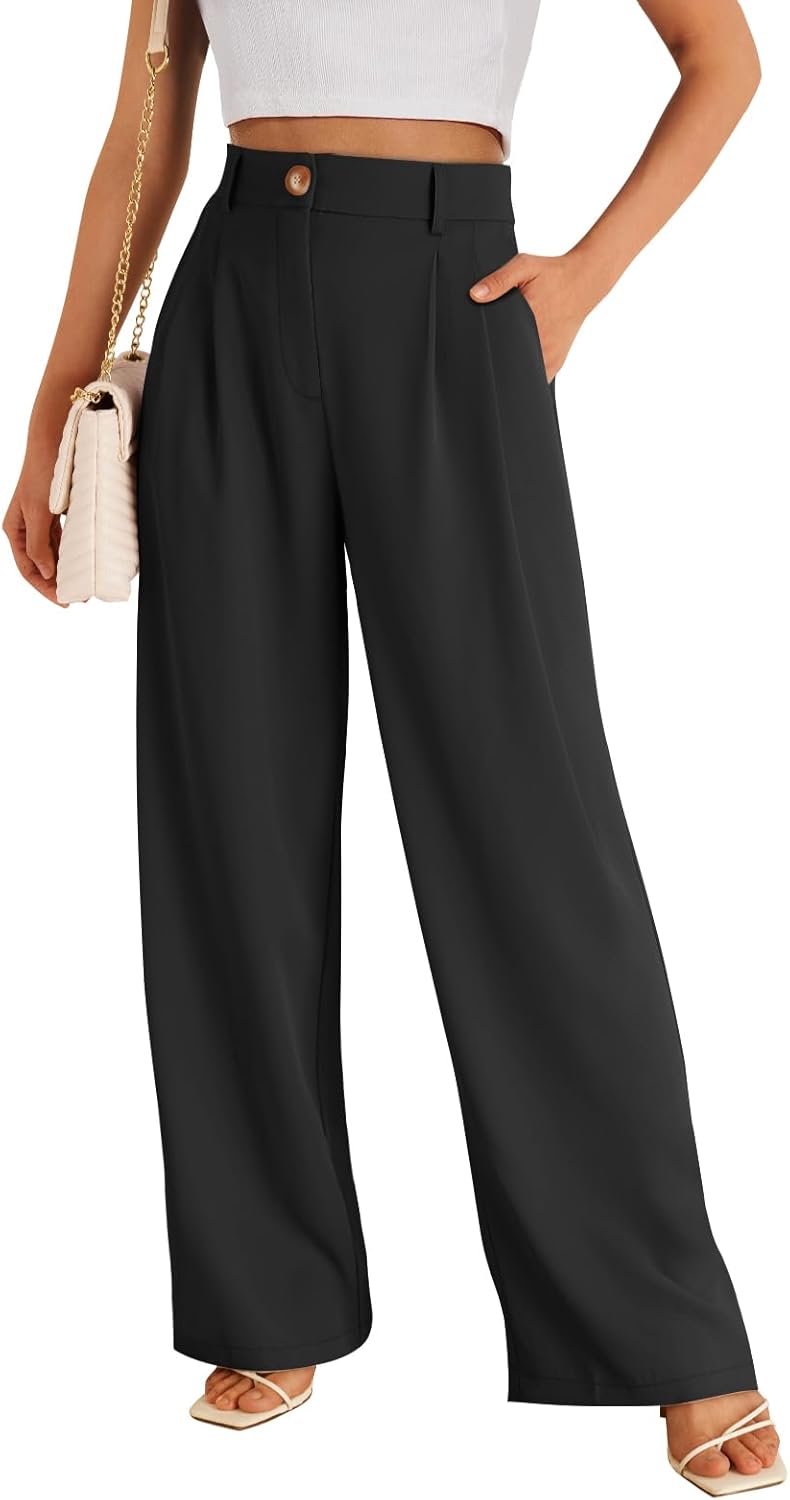 Ladies High Waisted Dressy Trousers