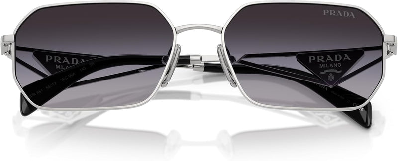 Prada Grey Gradient Geometric Ladies Sunglasses 58MM