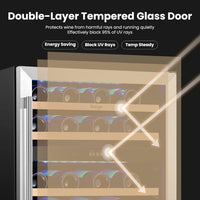 Wine Fridge Cooler Dual Zone 24” (Hold 52 Bottles)