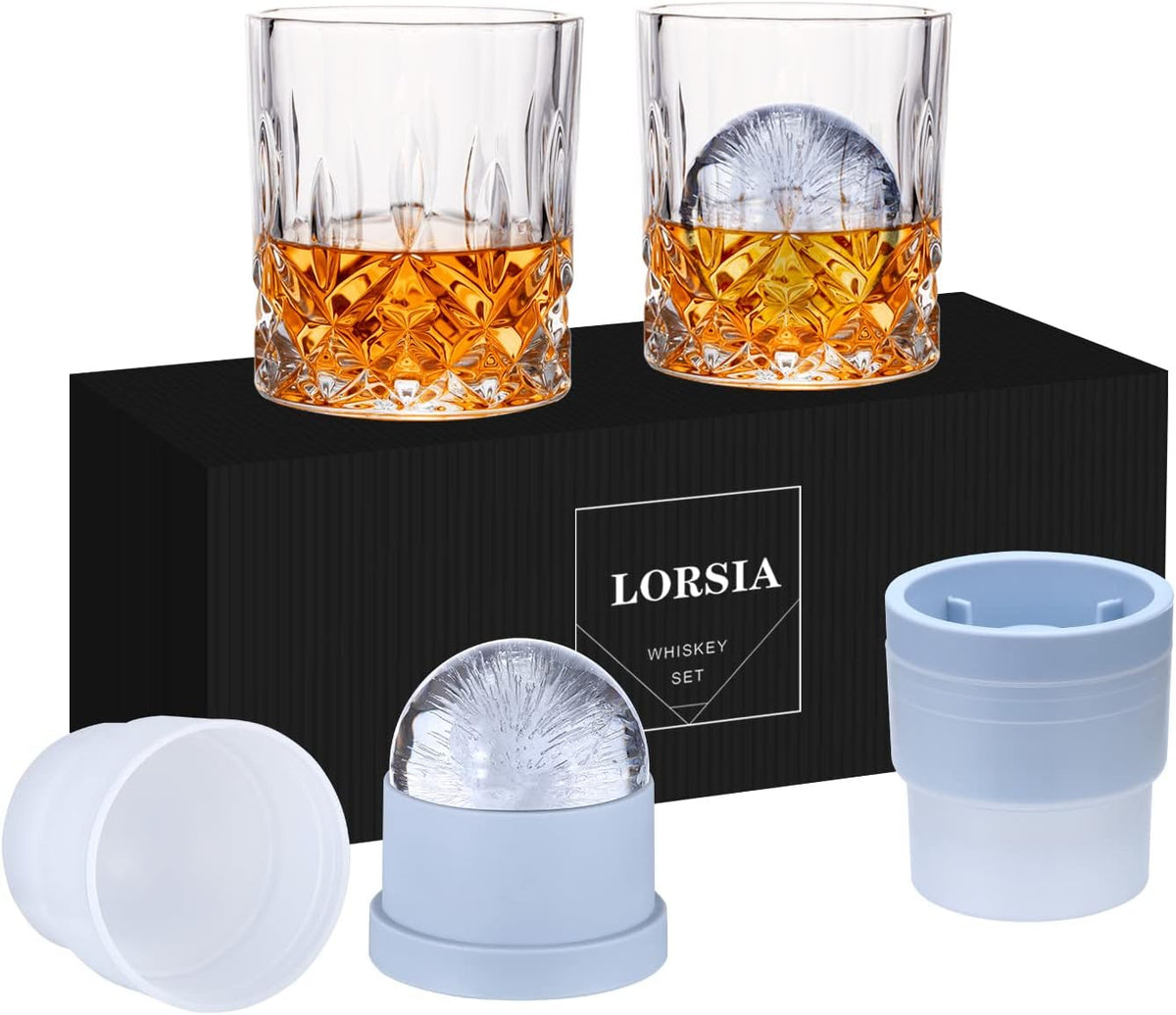 Quality Whiskey Set 2 Glasses