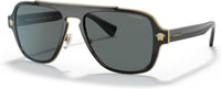 Versace Men’s Black Frame Grey Lense Sunglasses 56MM