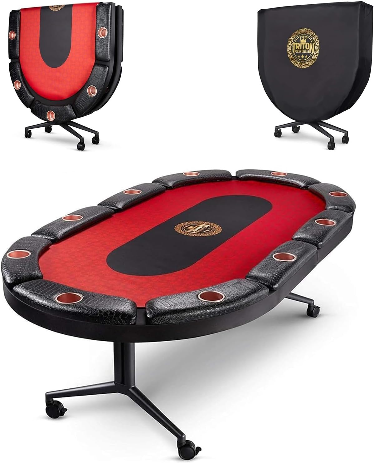 Luxury Vegas Style 10 Player Premium Poker Table