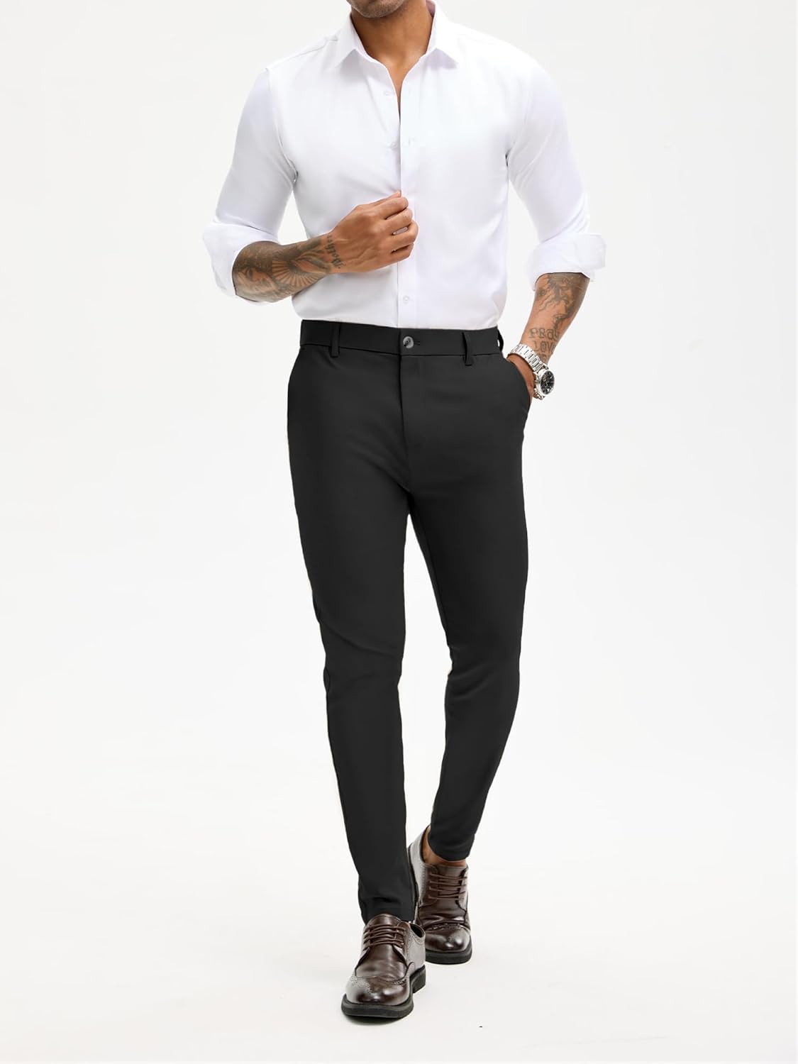 Comfort Stretch Slim Fit Dress Pants 