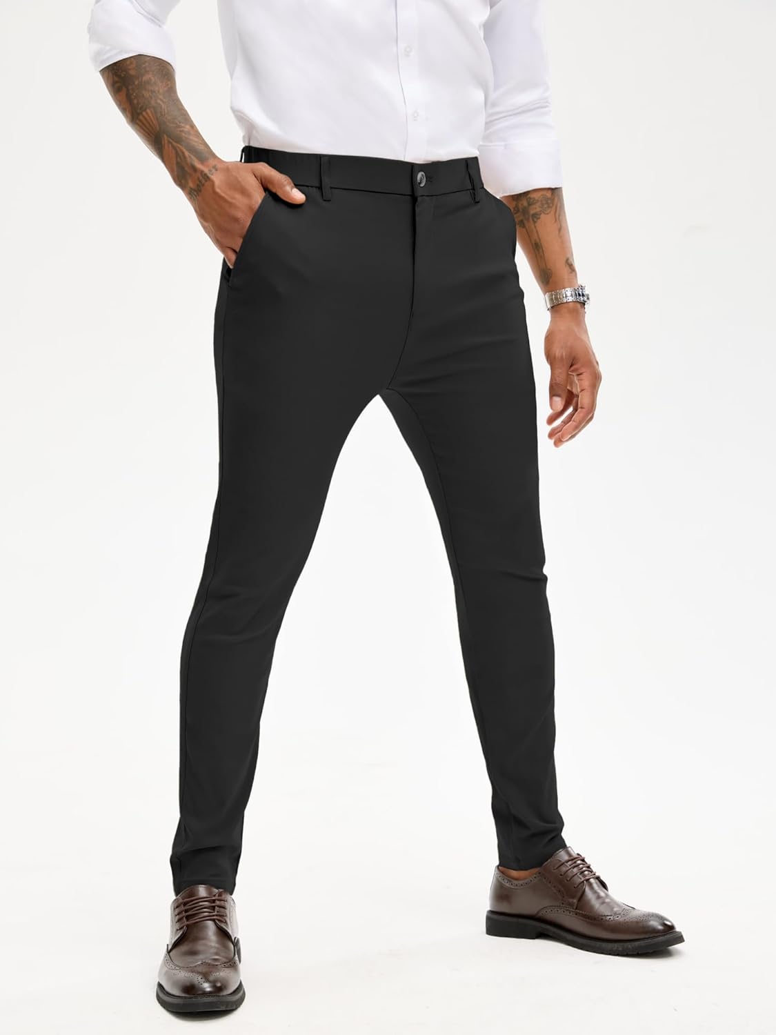 Comfort Stretch Slim Fit Dress Pants 