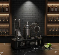 Gunmetal Cobbler Cocktail Shaker Set 13 Piece