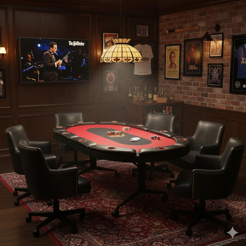 Luxury Vegas Style 10 Player Premium Poker Table