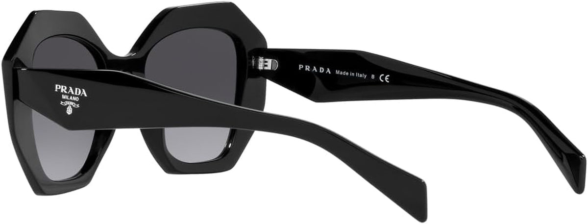 Prada PR 16WS 1AB5D1 Black Plastic Geometric Sunglasses Grey Gradient Lens