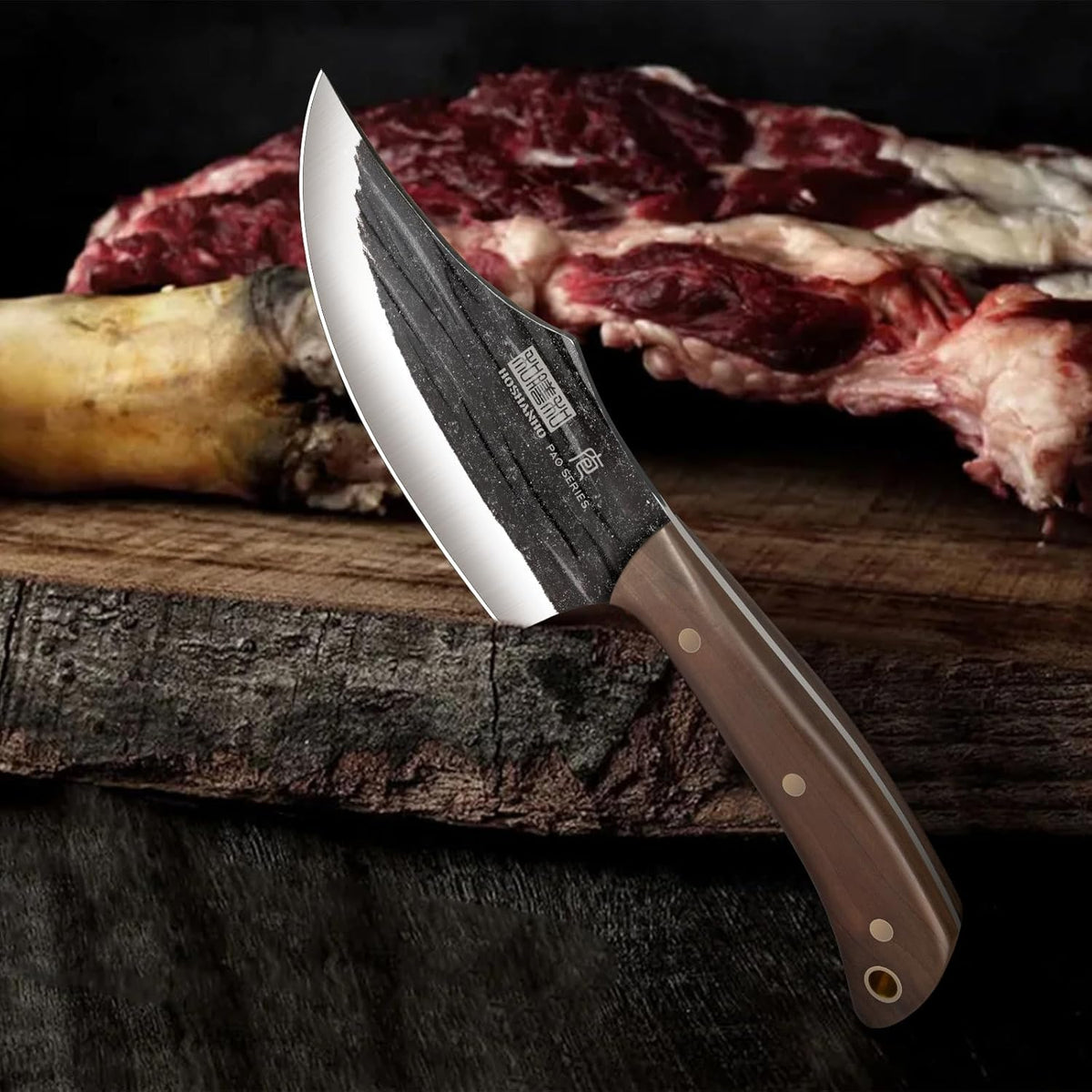 Professional Hand Forged Butcher Chef Knife Set with Roll Bag