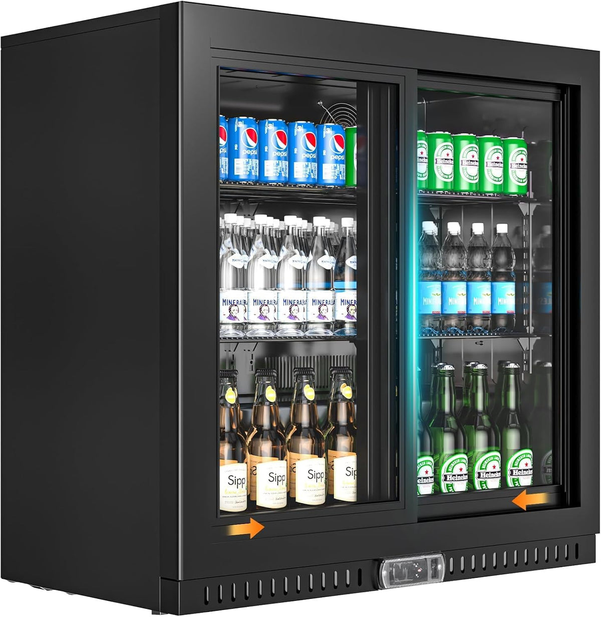 Commercial Back Bar Cooler with LED 