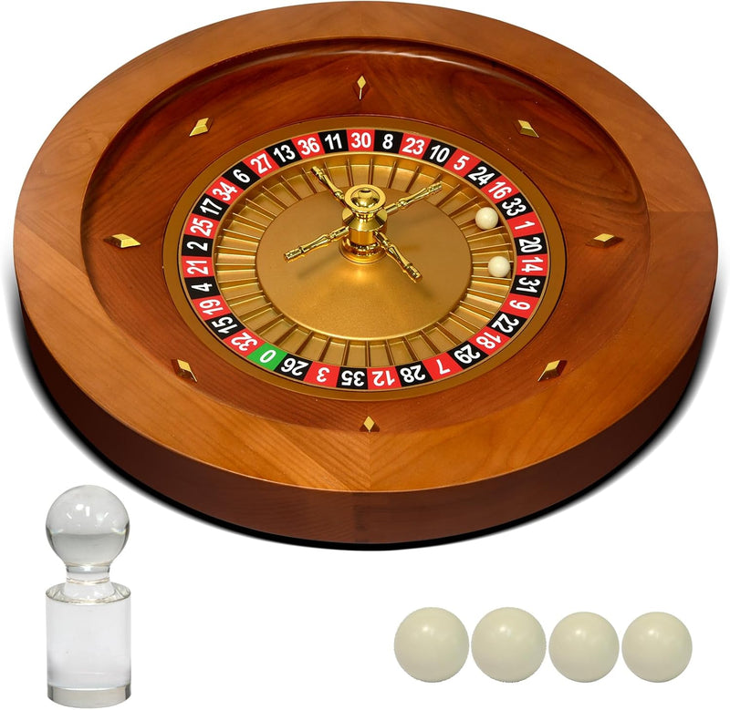 Professional Casino Grade Wooden Roulette Wheel 20in