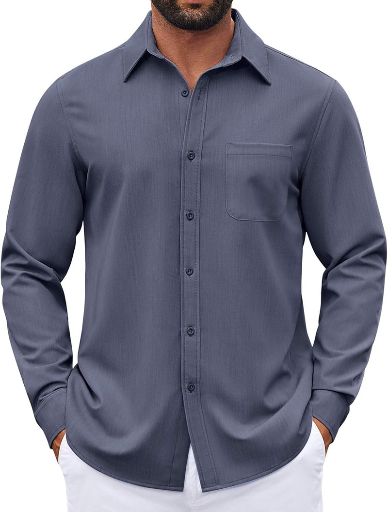 Long Sleeve Button Down Denim Shirt