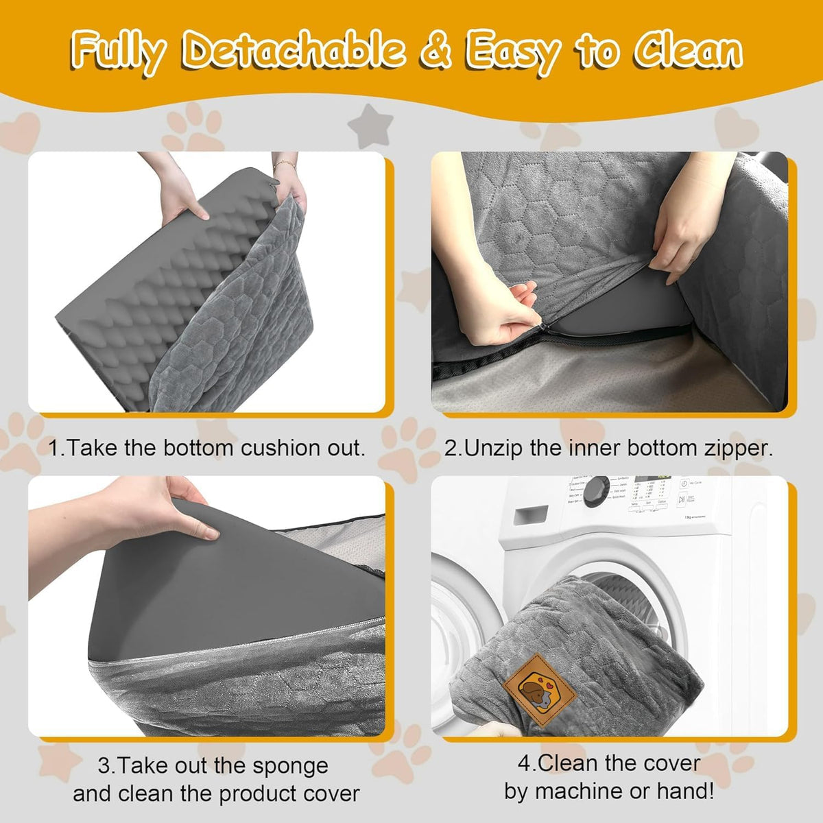 Memory Foam Dog Car Seat for Dogs up to 35lbs