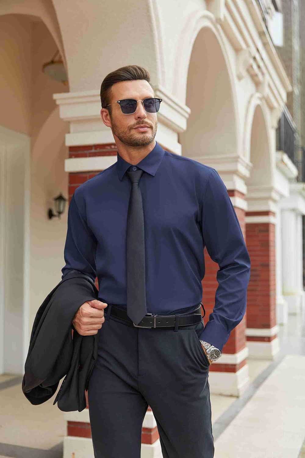 Formal Business casual Long Sleeve Stretch Shirt