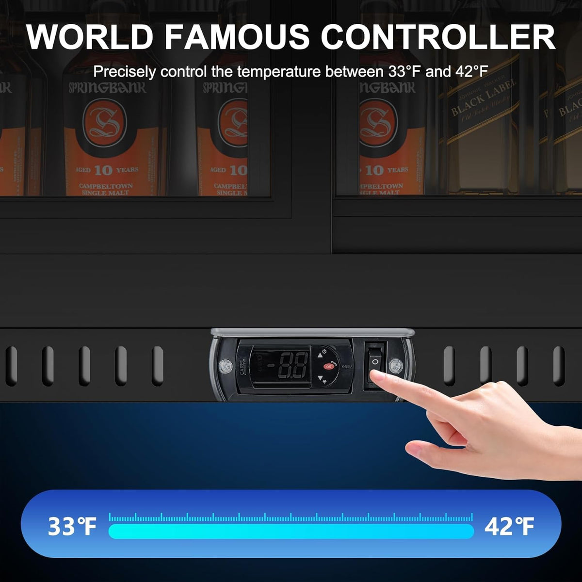 Commercial Back Bar Cooler with LED 