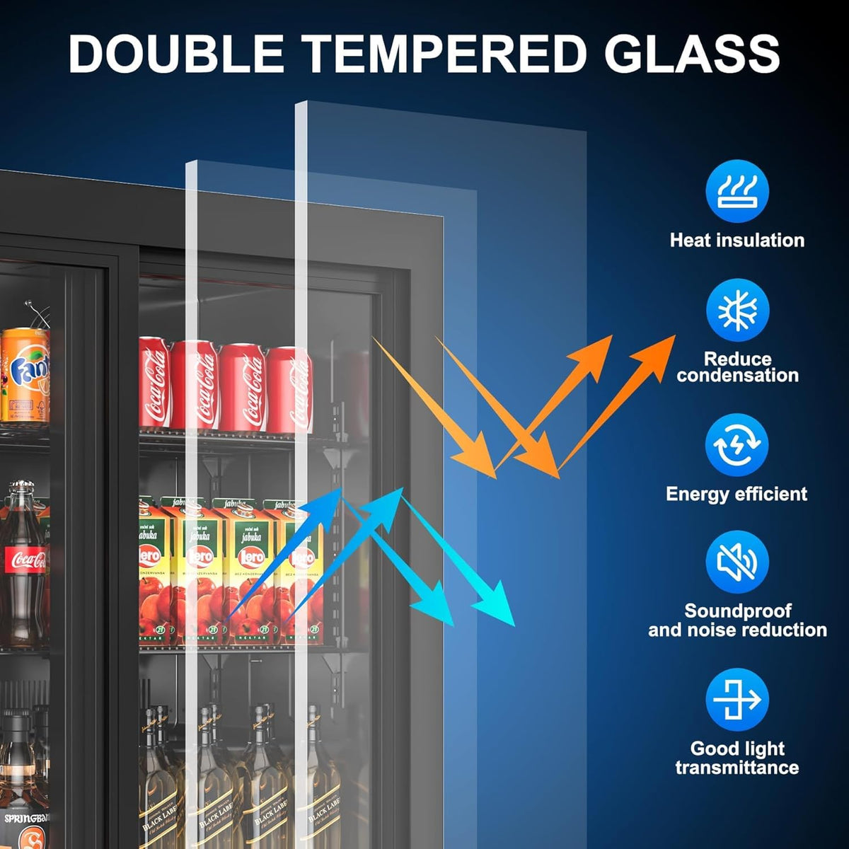 Commercial Back Bar Cooler with LED 