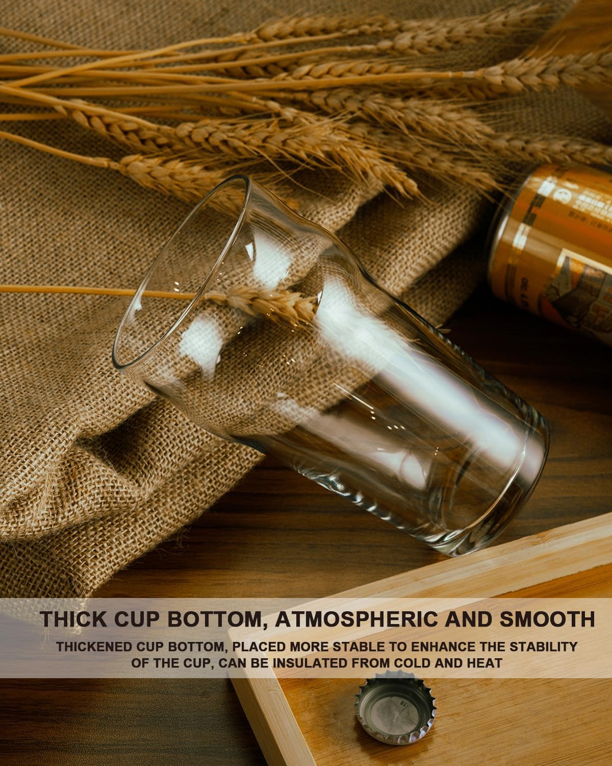 Premium Beer Glass Tumbler Set of 4