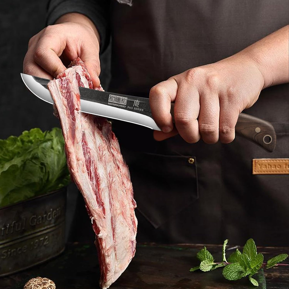 Professional Hand Forged Butcher Chef Knife Set with Roll Bag