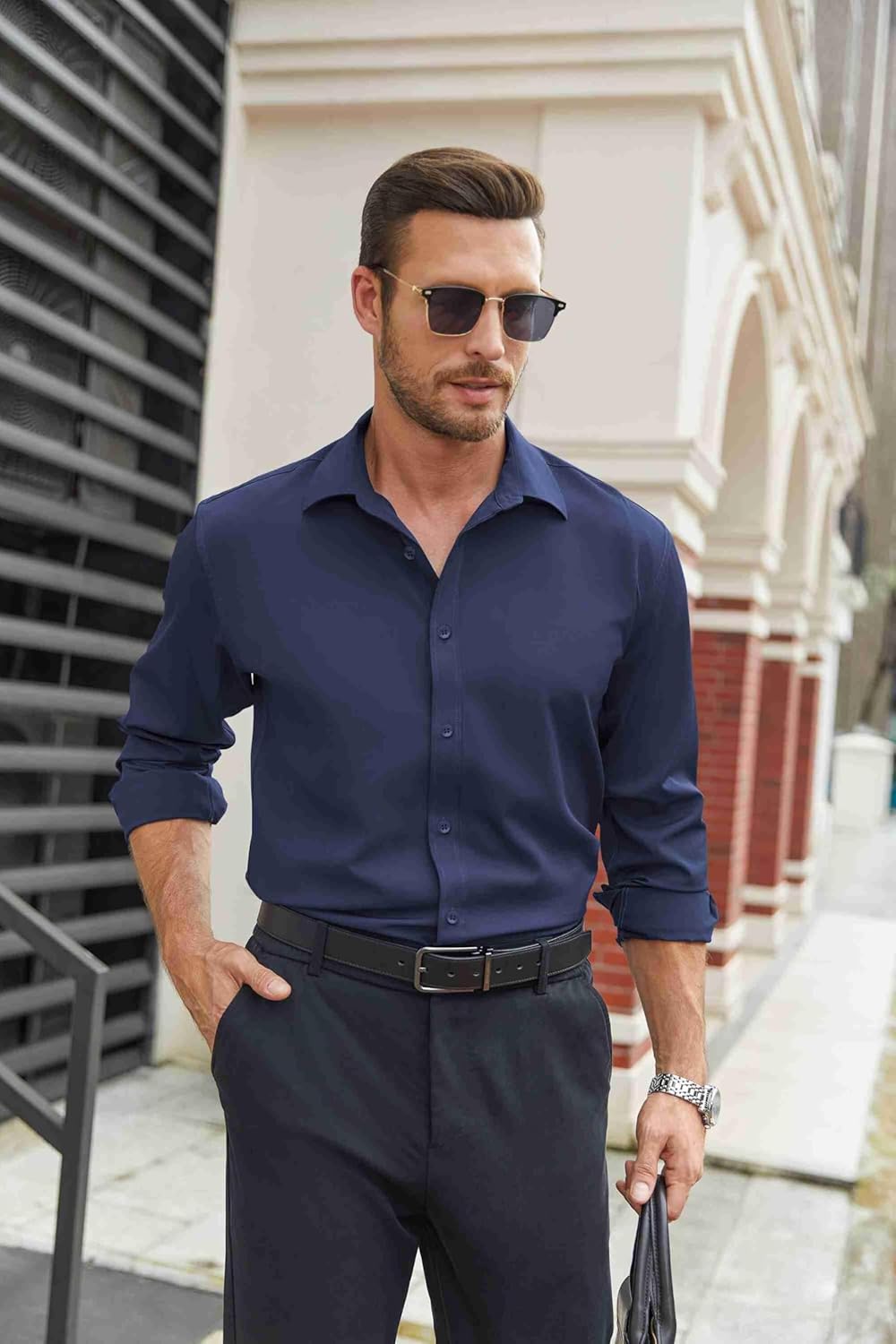 Formal Business casual Long Sleeve Stretch Shirt