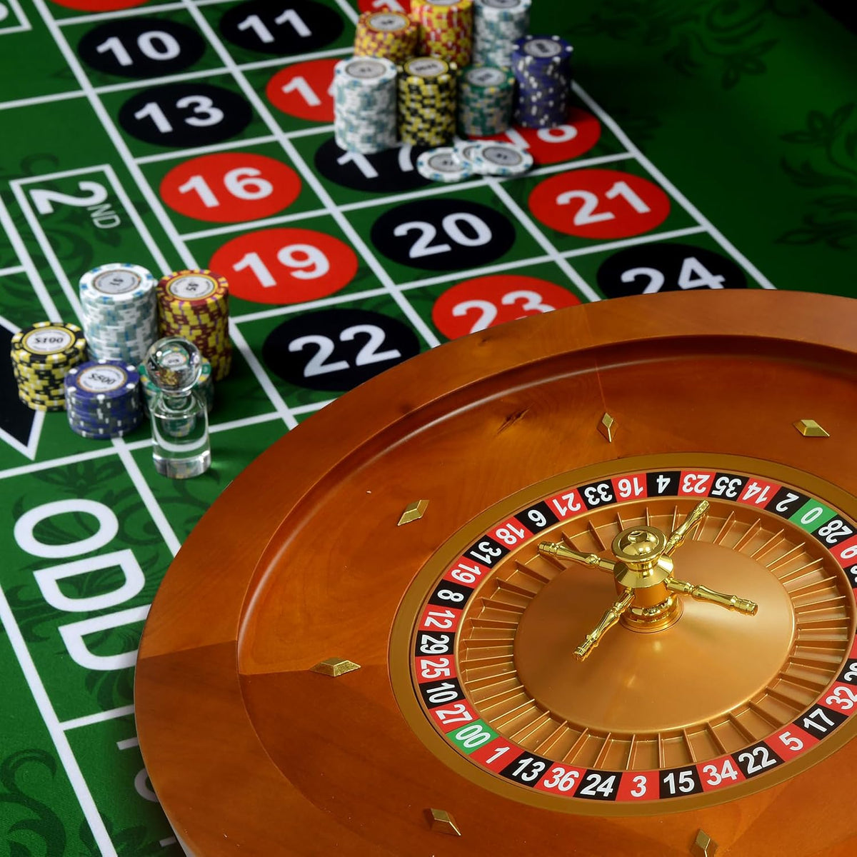 Professional Casino Grade Wooden Roulette Wheel 20in