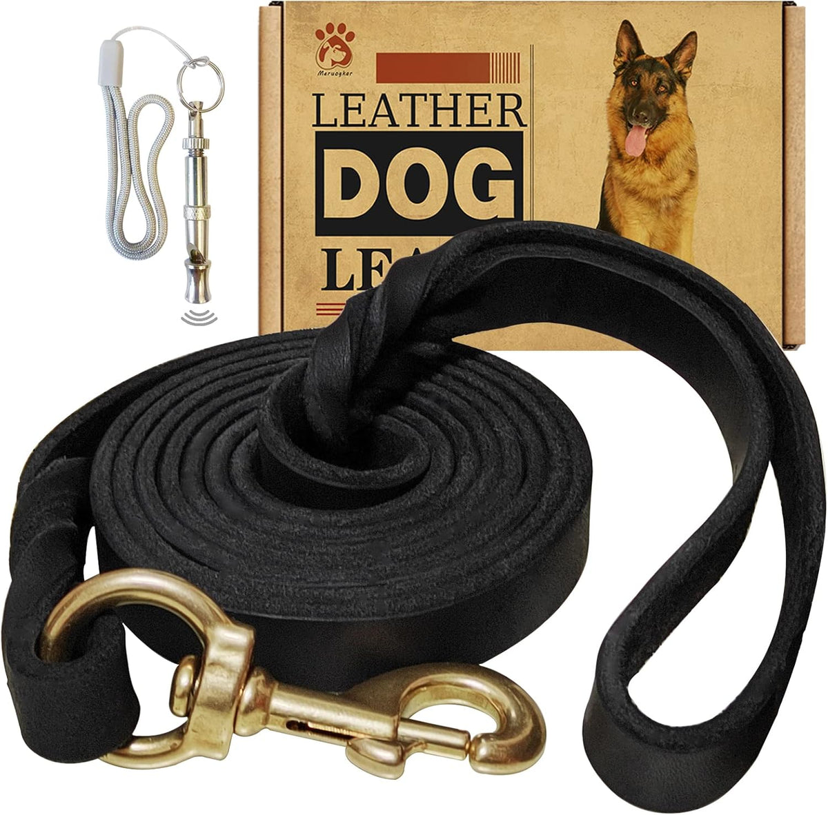 Premium Leather Braided Dog Leash