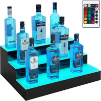 Liquor Bottle Shelf 3 Tier with LED Lighting