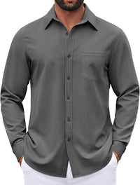 Long Sleeve Button Down Denim Shirt