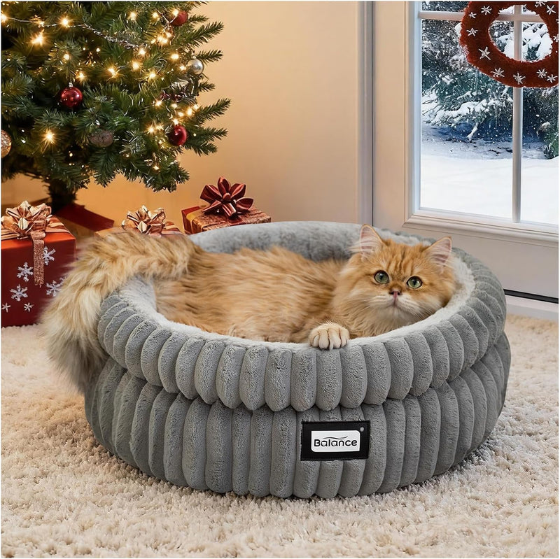 Plush Faux Fur Cat Bed