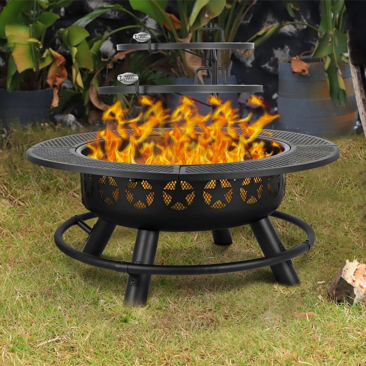 Fire Pit 35” with 2 Cooking Grate