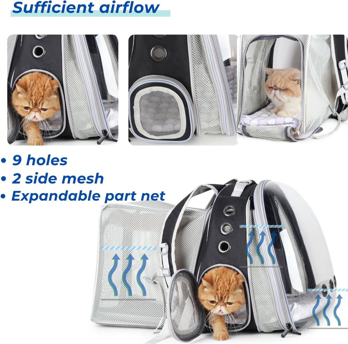 Quality Expandable Cat Backpack Carrier