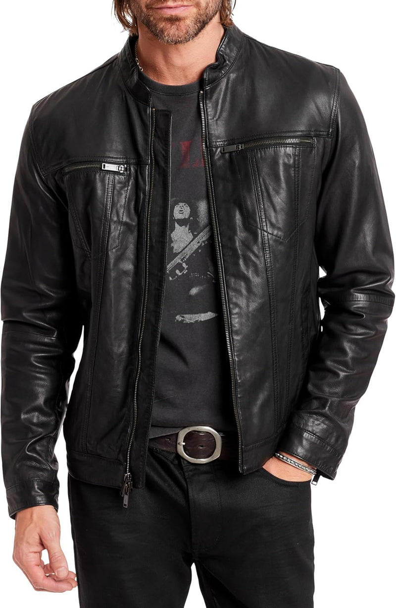 John Varvatos men’s Brando Leather Jacket