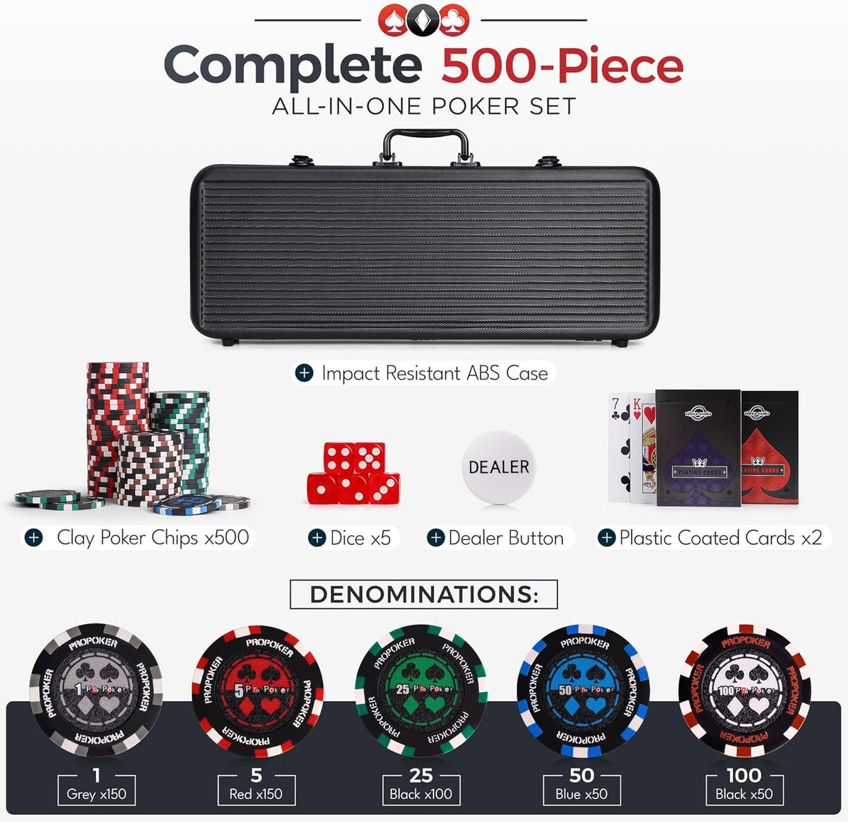 Pro Casino Texas hold 'em Poker Set 
