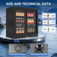 Commercial Back Bar Cooler with LED 