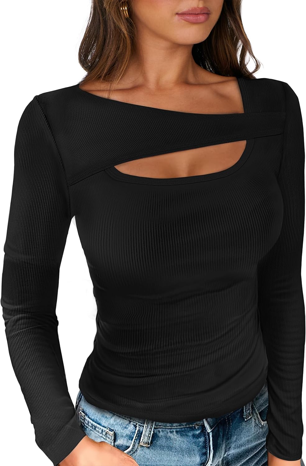 Alluring Long Sleeve Slim Fit Top