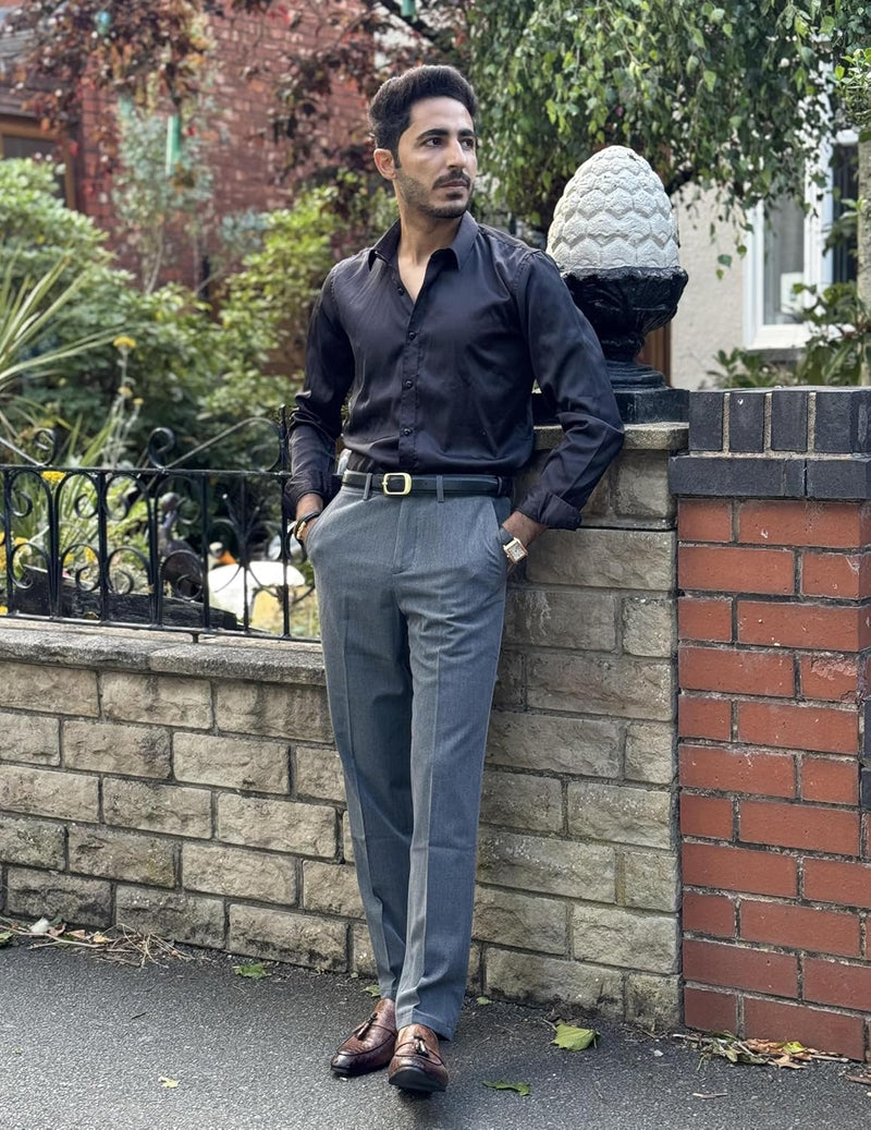 Classic Casual Dress Pants Expandable Waist Comfort Stretch 