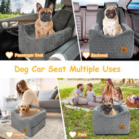 Memory Foam Dog Car Seat for Dogs up to 35lbs