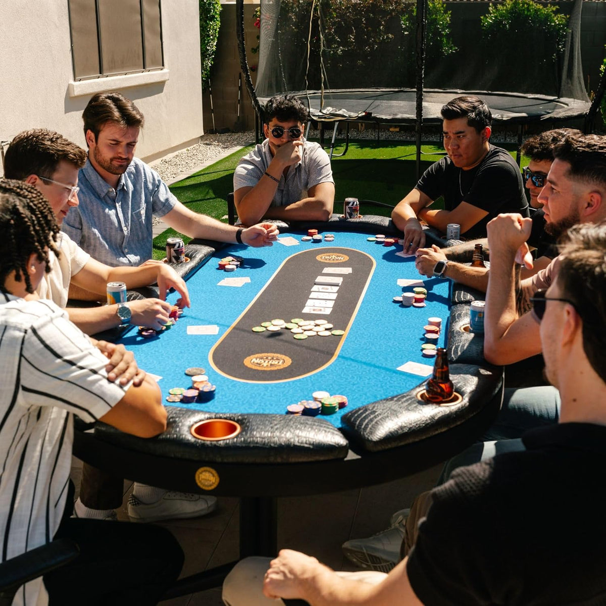 Luxury Vegas Style 10 Player Premium Poker Table
