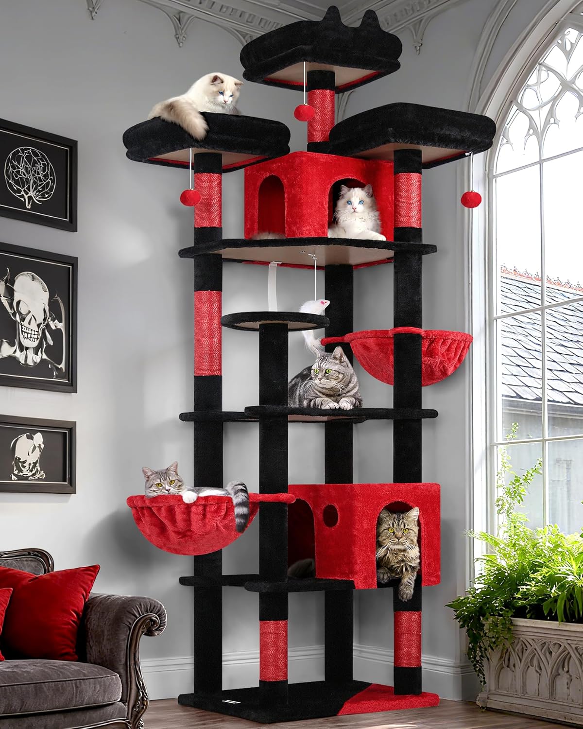 Quality XXL Tall Cat Tree Tower 82in