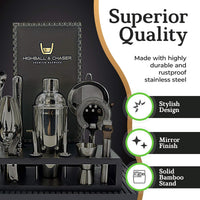 Gunmetal Cobbler Cocktail Shaker Set 13 Piece