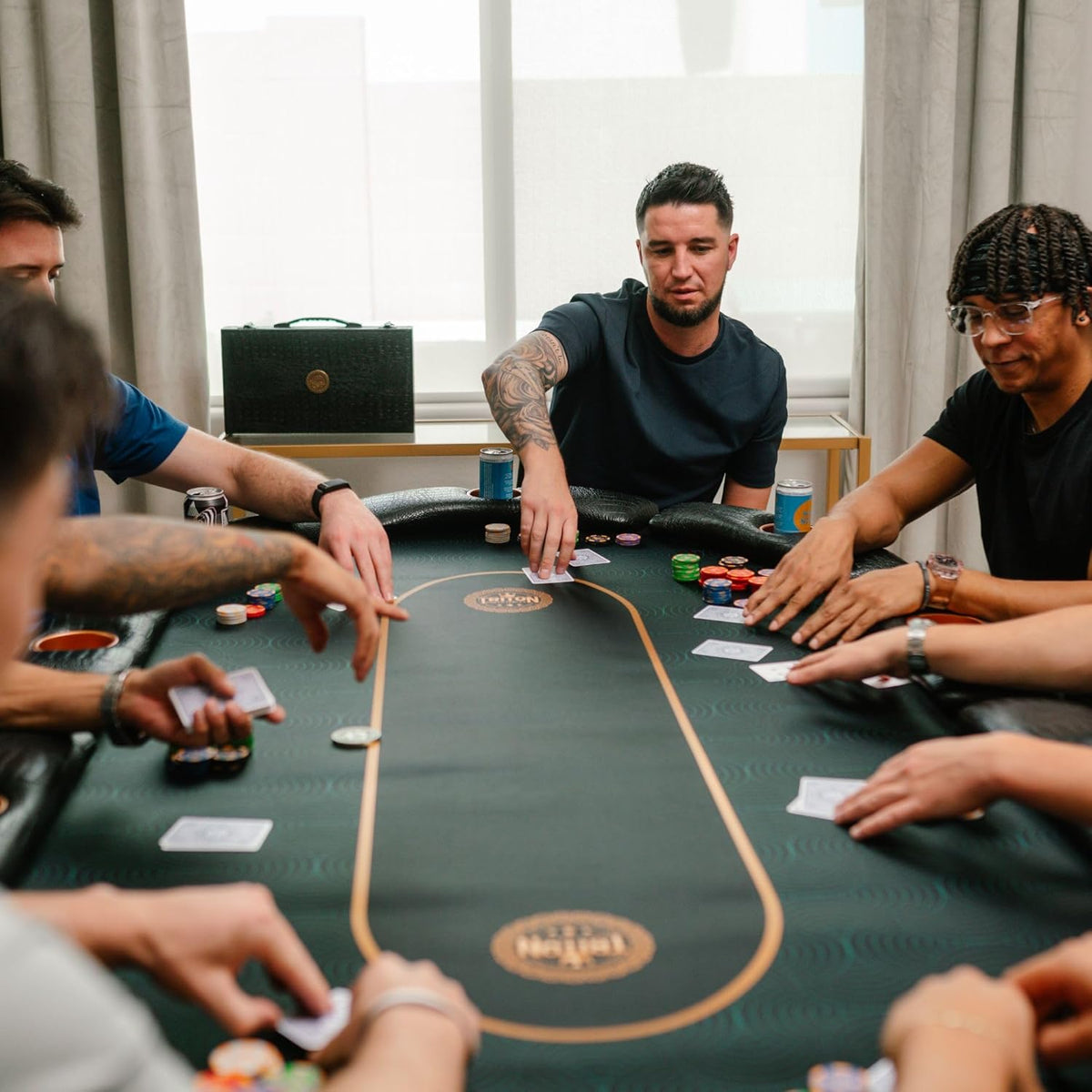 Luxury Vegas Style 10 Player Premium Poker Table