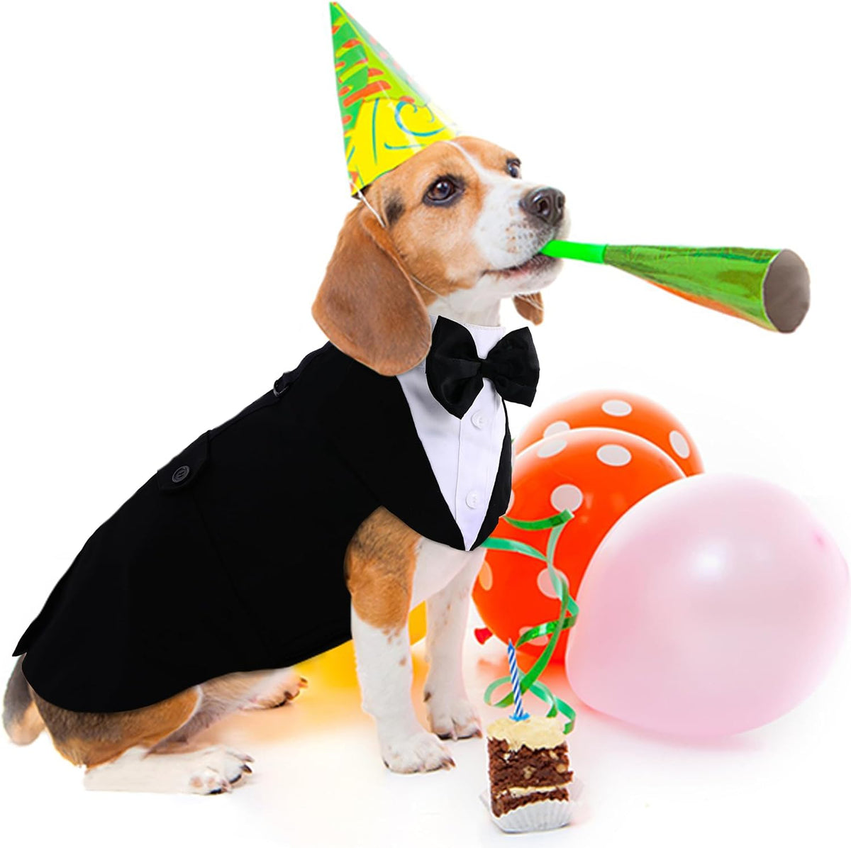 Medium Dog Bowtie Tuxedo Suit